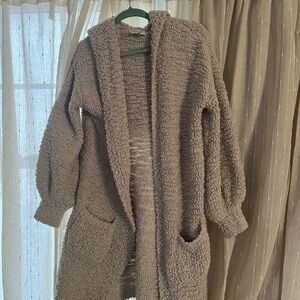 Rachel Zoe Tan Oversized Cardigan Sweater